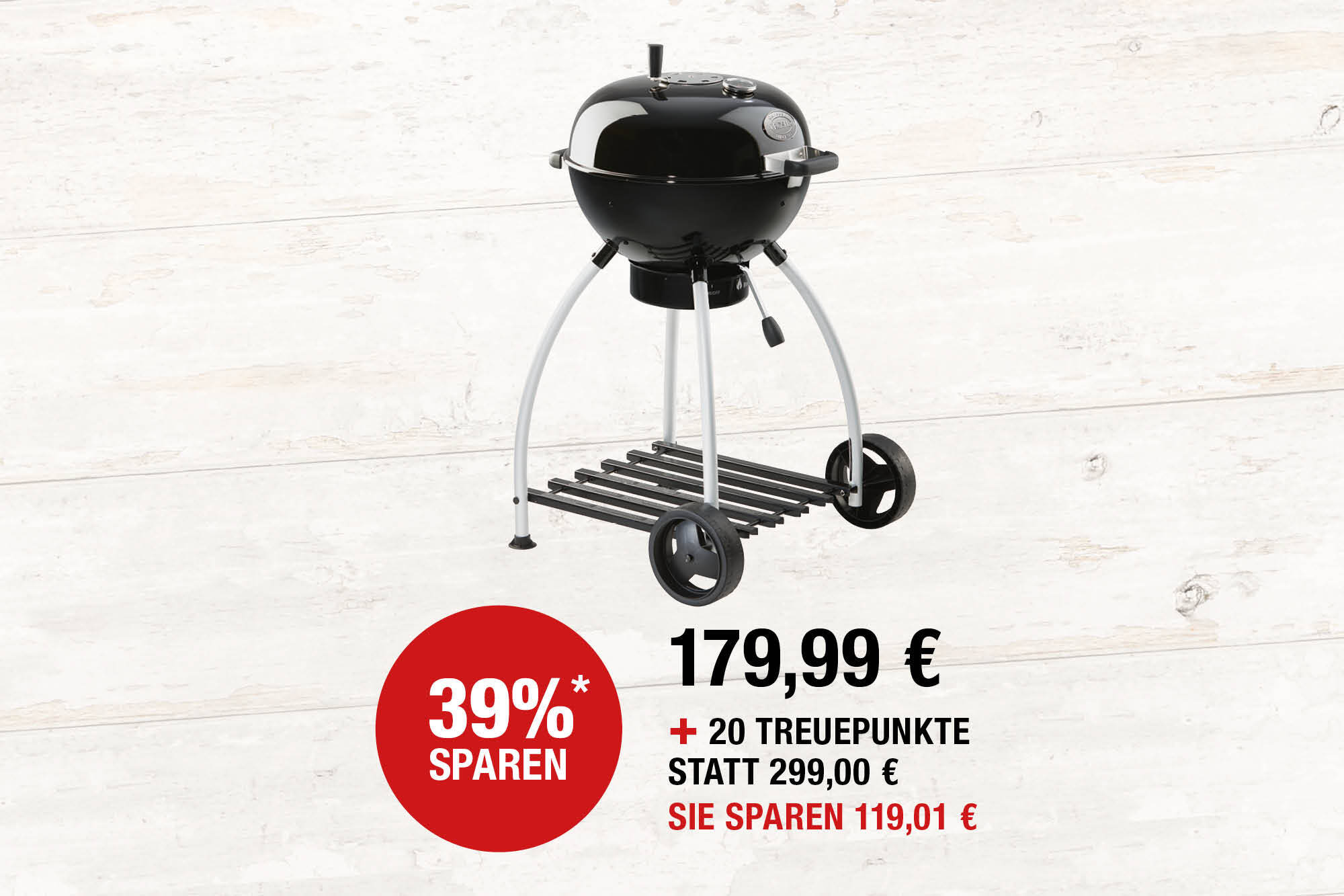 Kugelgrill RÖSLE No.1  Sport F 50. Emaillierter Stahl, schwarz,  L 54,5 x B 56 x H 37 cm. Patentierter Wenderost für direktes und indirektes Grillen, praktisches Deckelscharnier zum einhändigen Öffnen und Schließen, Deckelthermometer.