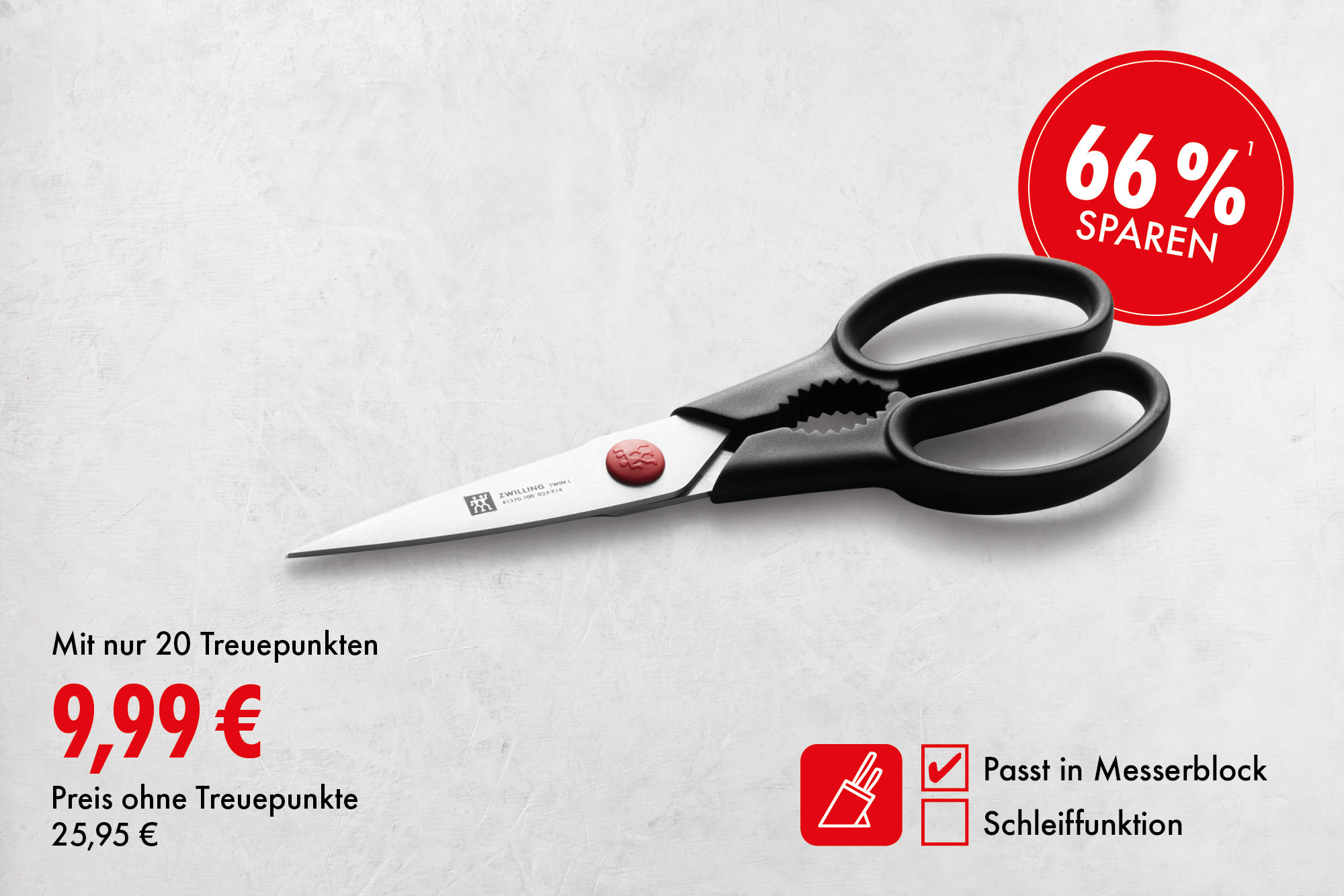 Vielzweckschere: Klingen aus rostfreiem Edelstahl. Ergonomische Griffe.