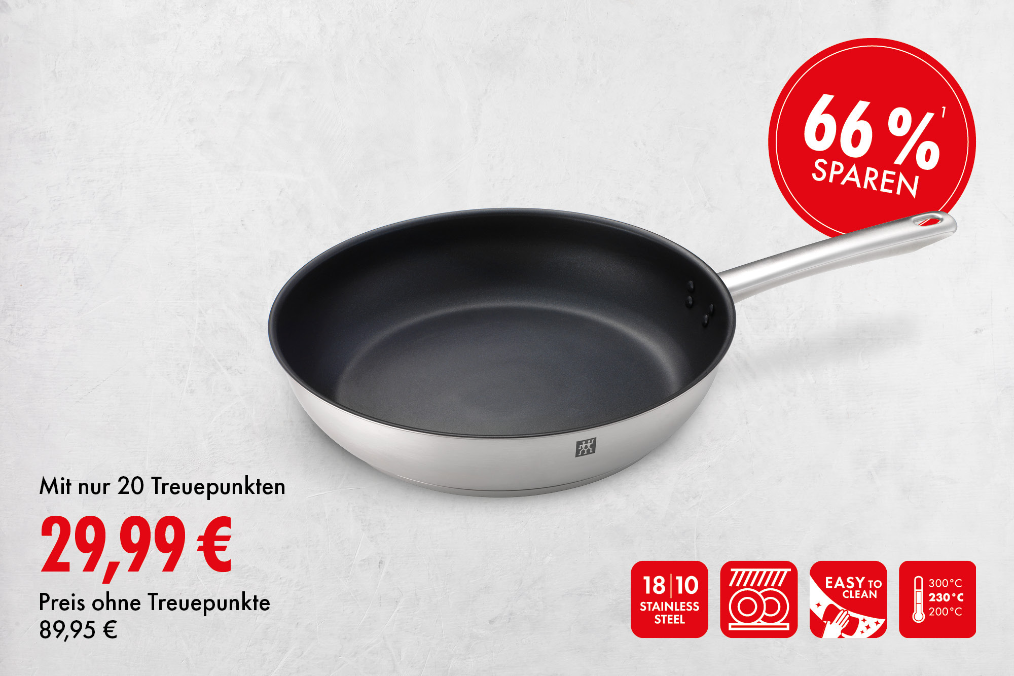 Bratpfanne (ø 28 cm): Für alle Herdarten inklusive Induktion geeignet.