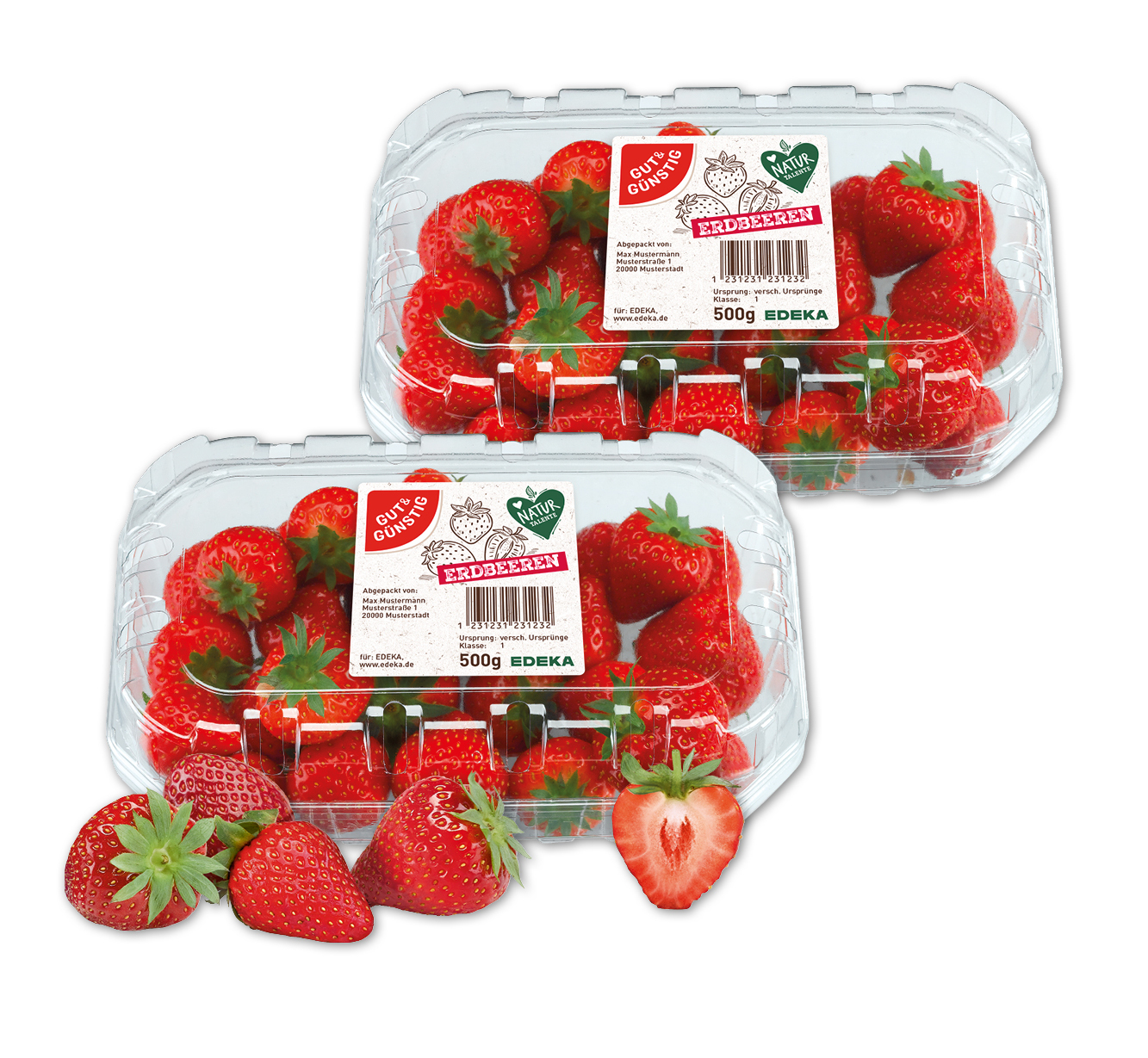 2 Packungen Gut & Günstig Erdbeeren