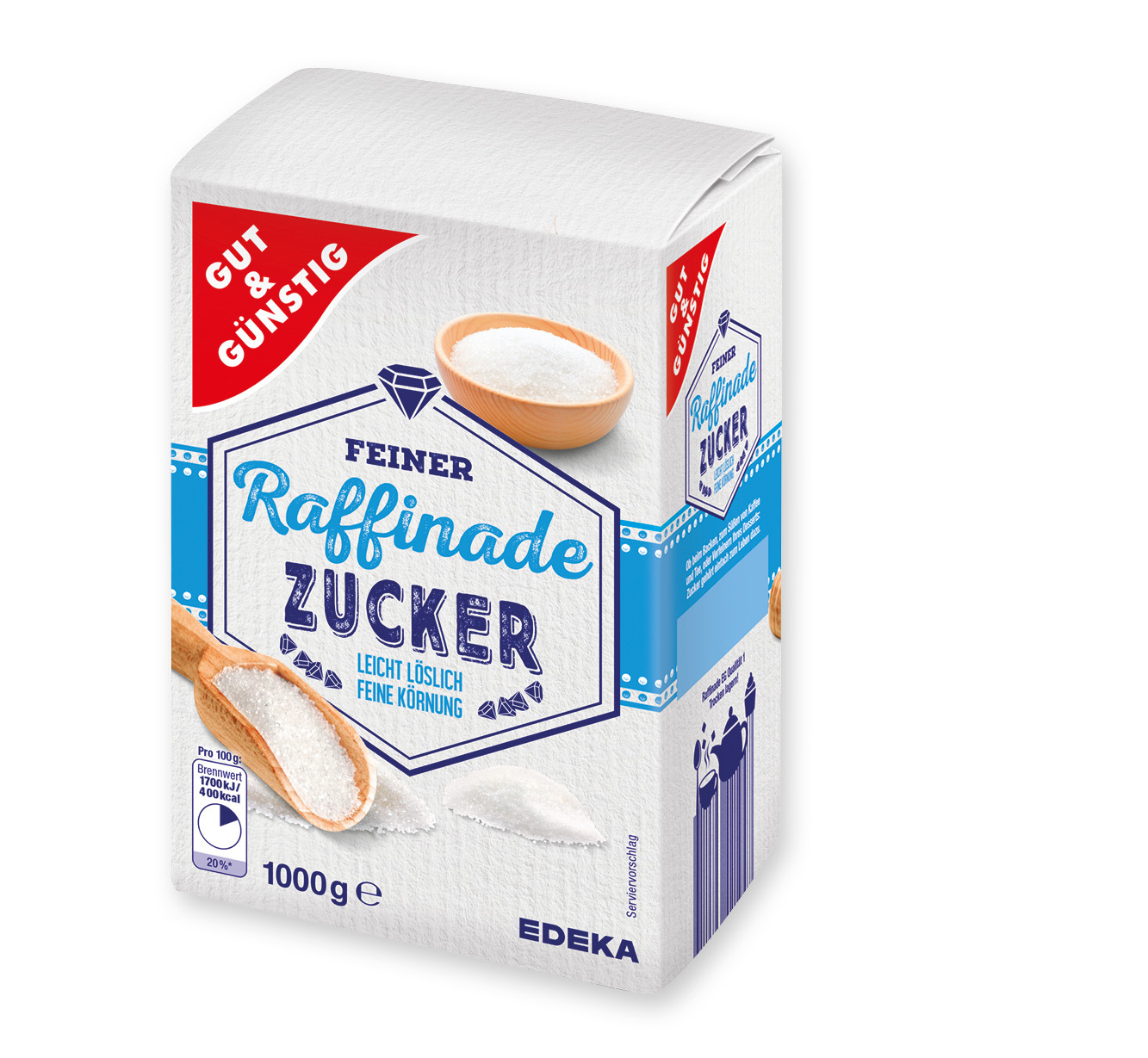 Gut & Günstig <br />
Feiner Raffinade Zucker