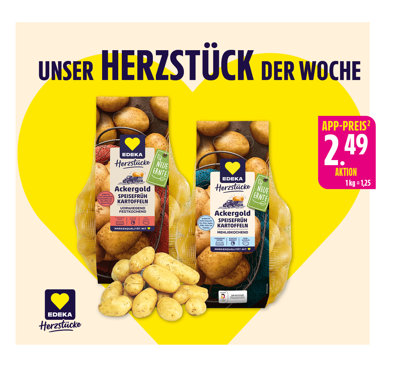 EDEKA Herzstücke<br />
⁣Speisefrühkartoffeln