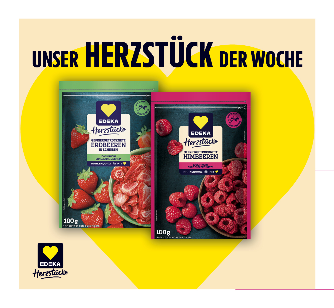 EDEKA Herzstücke<br />
⁣gefriergetrocknete Früchte