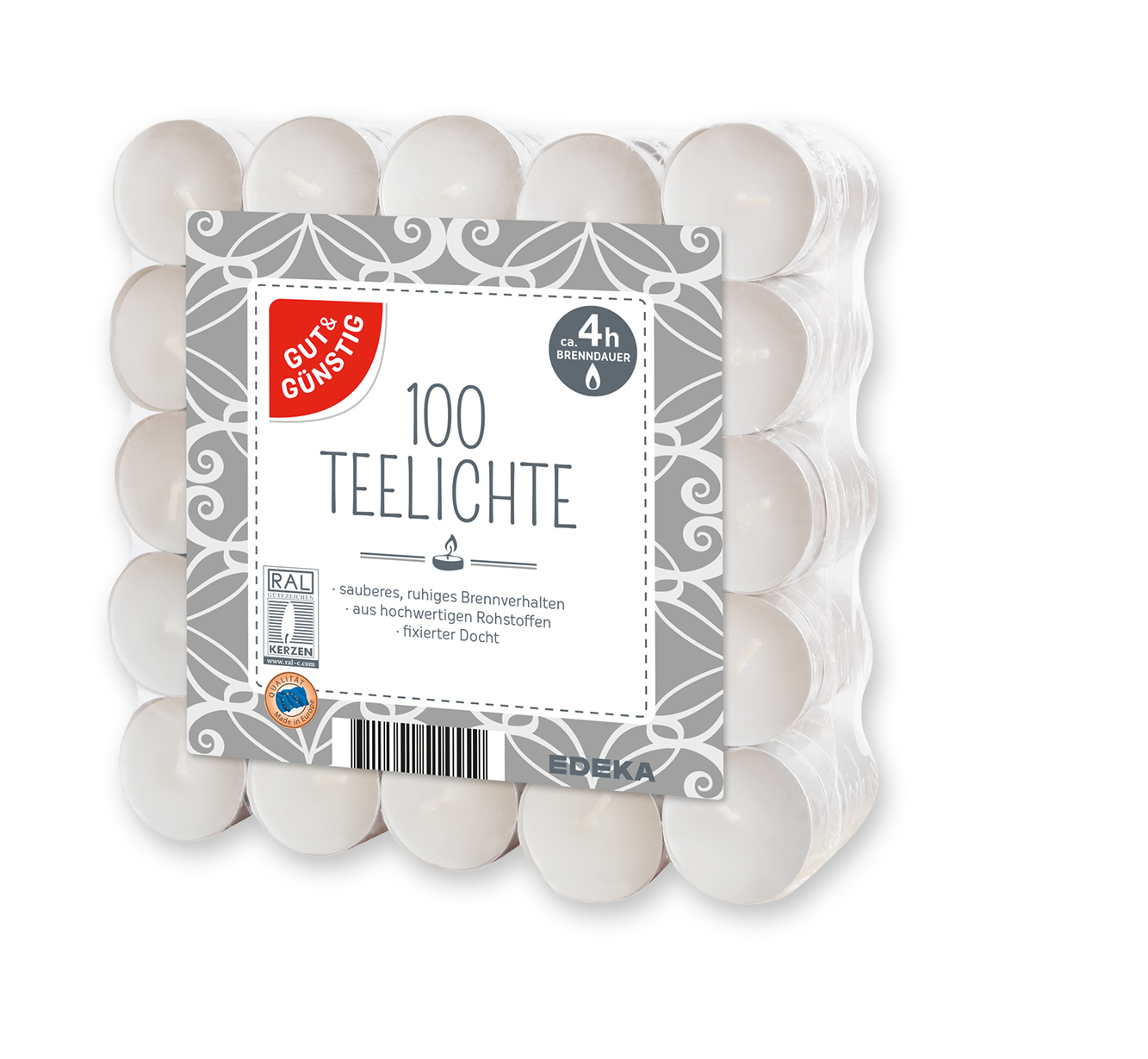 Gut & Günstig <br />
100 Teelichte