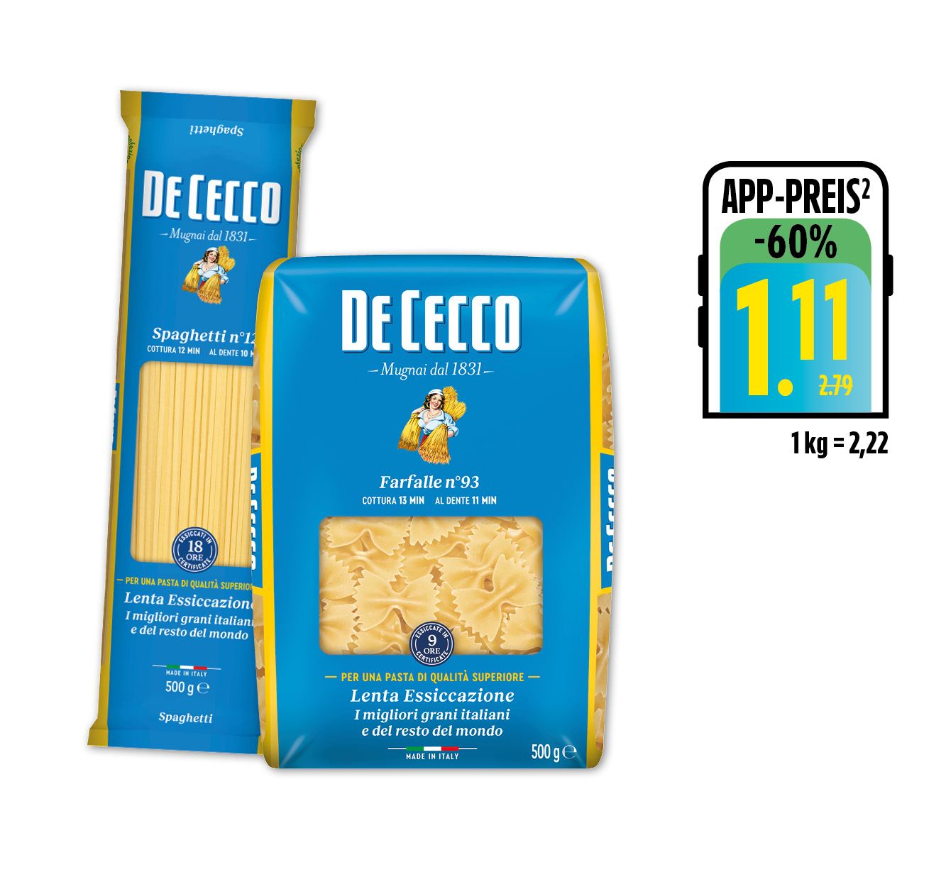 De Cecco<br />
‍italienische Pasta