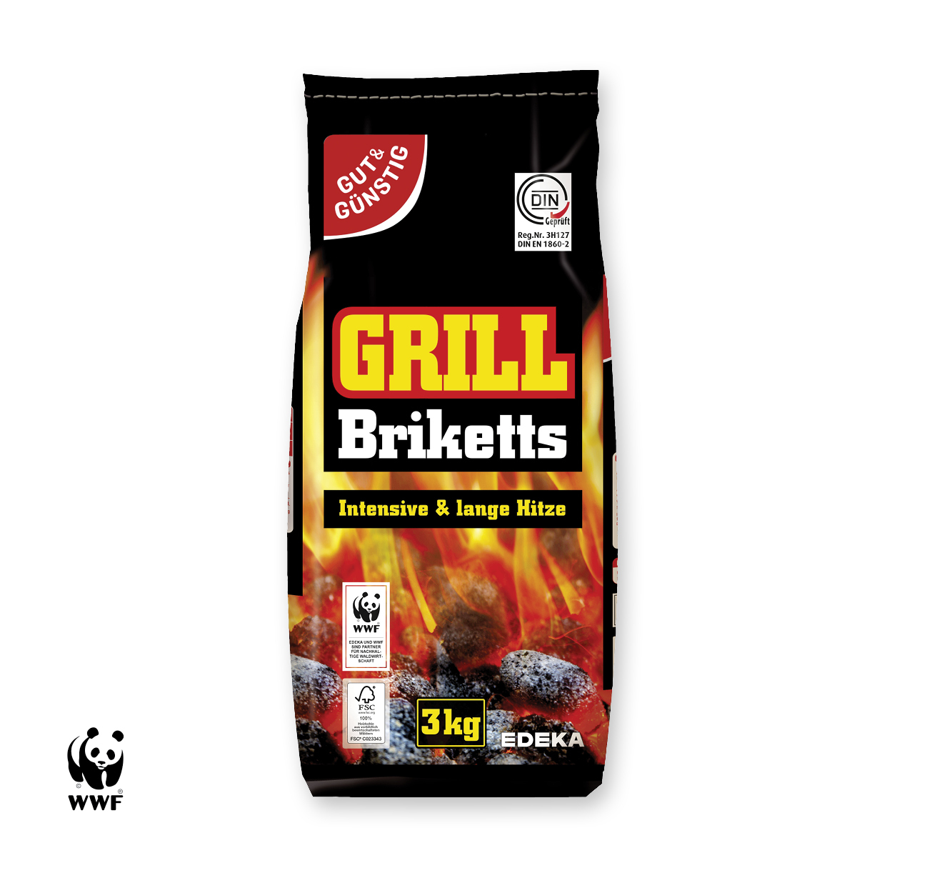 Gut & Günstig<br />
WWF Grill Briketts
