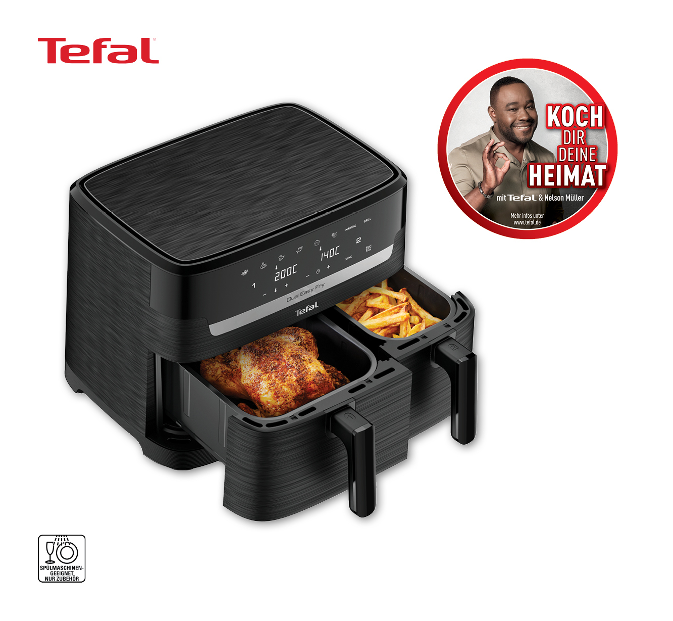 Doppel-Heißluftfritteuse