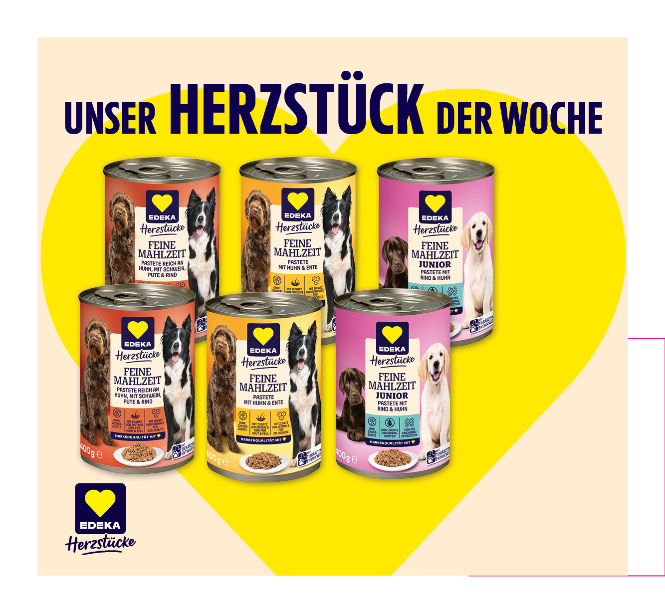 EDEKA Herzstücke<br />
⁣⁣Feine Mahlzeit für Hunde