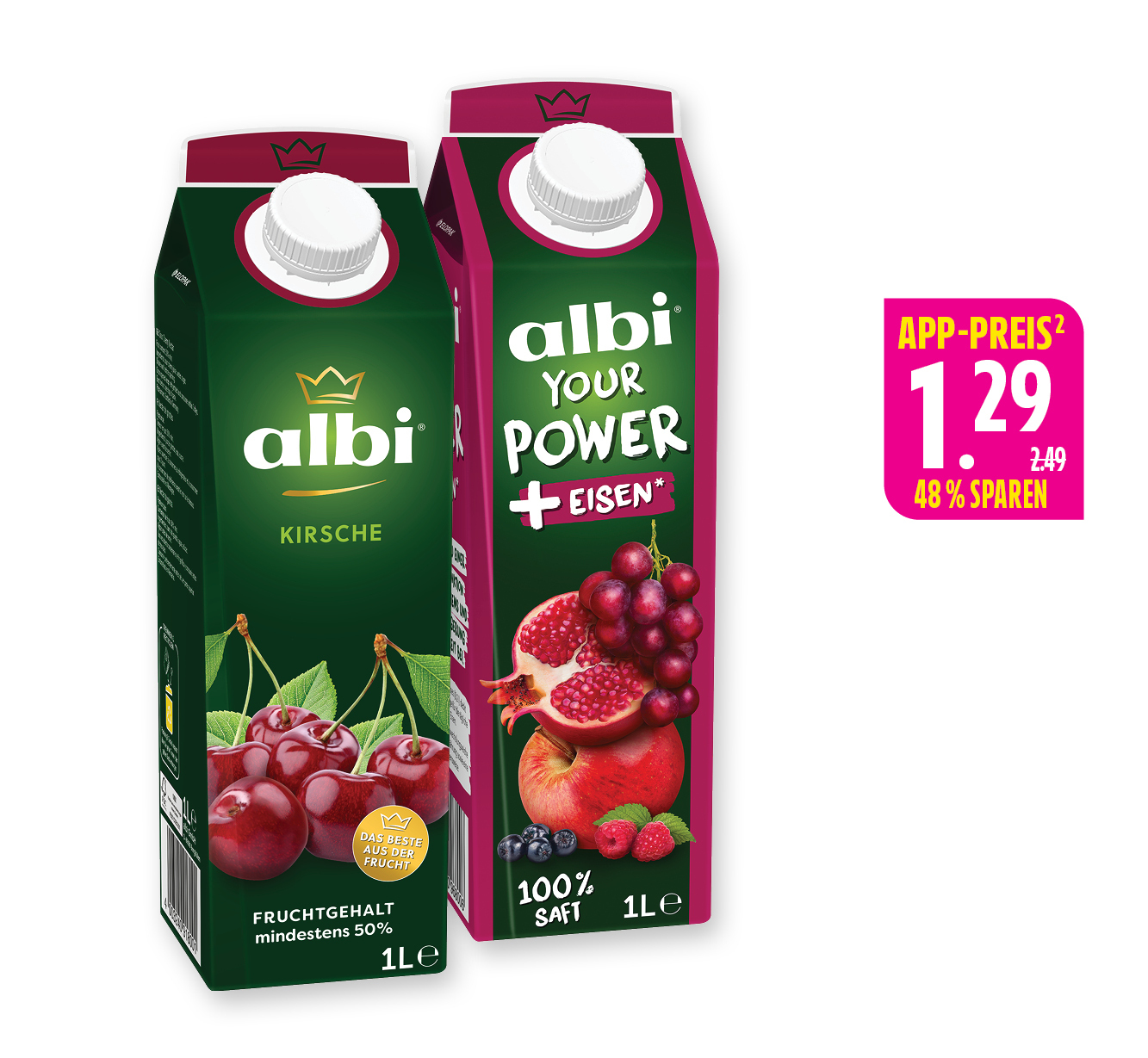 albi ⁣Saft, Nektar oder ⁣⁣Fruchtsaftgetränk