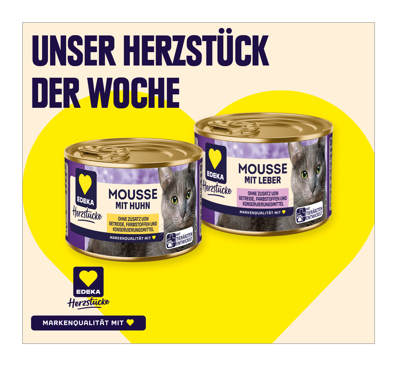 EDEKA Herzstücke<br />
‍Mousse Katzennahrung
