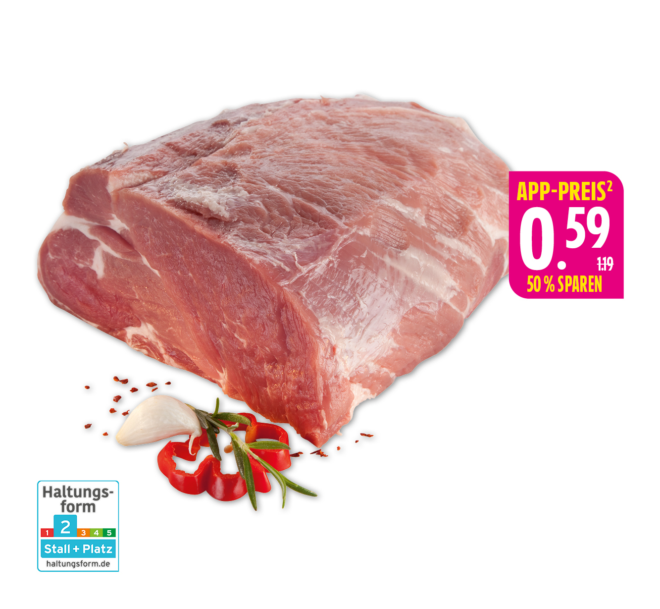 ⁣⁣Schweinekamm/-nackenbraten