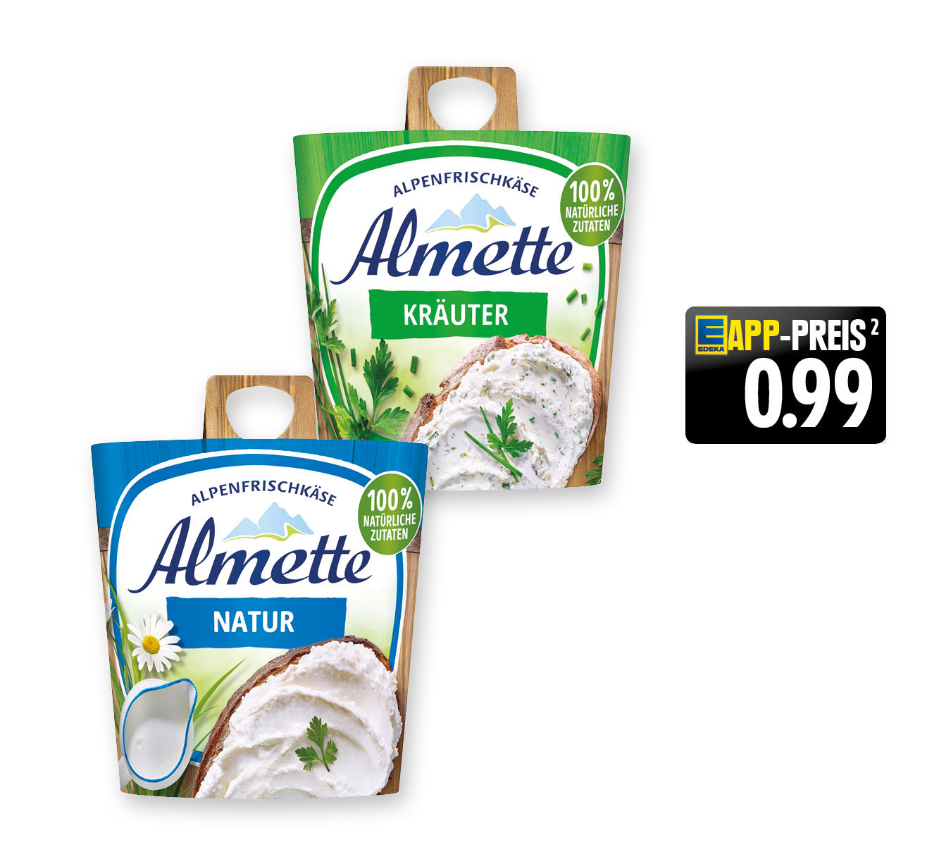 Almette<br />
‍Alpenfrischkäse<br />
oder -zubereitung