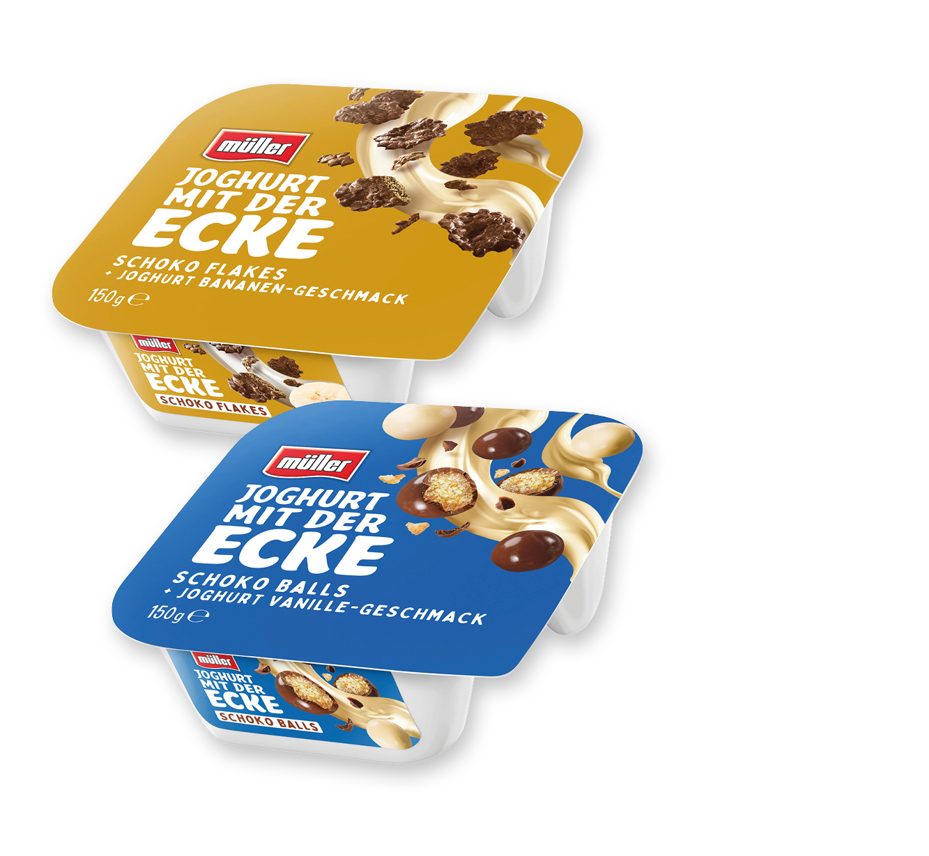 müller <br />
Joghurt mit der Ecke