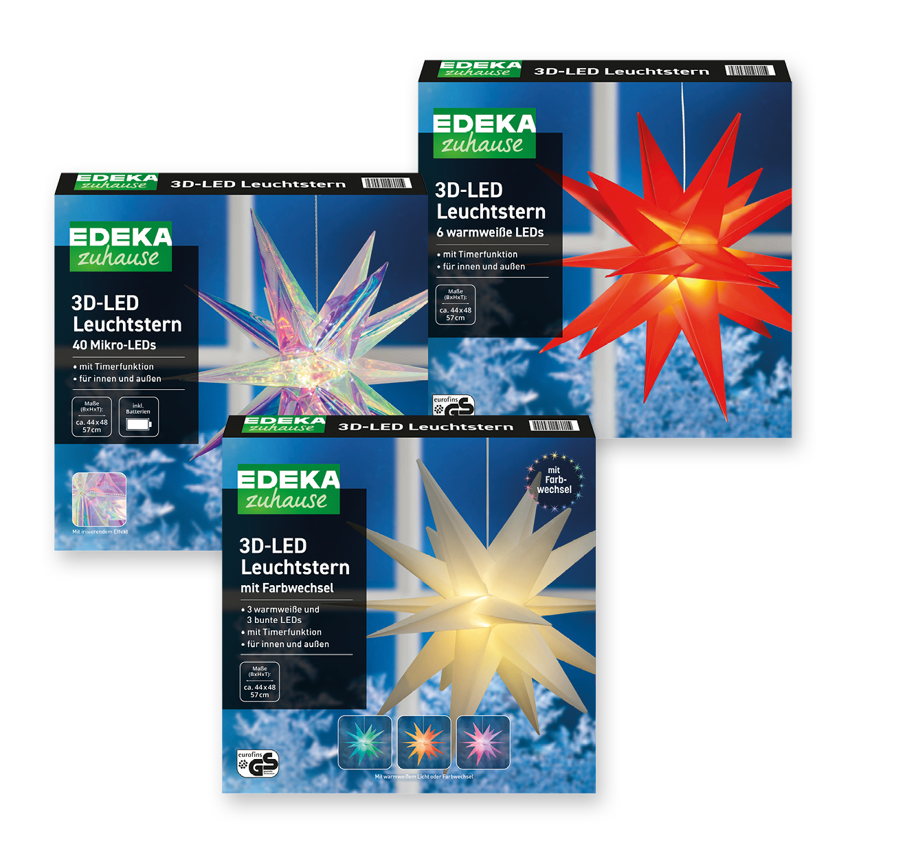 EDEKA zuhause <br />
3D-LED-Leuchtstern