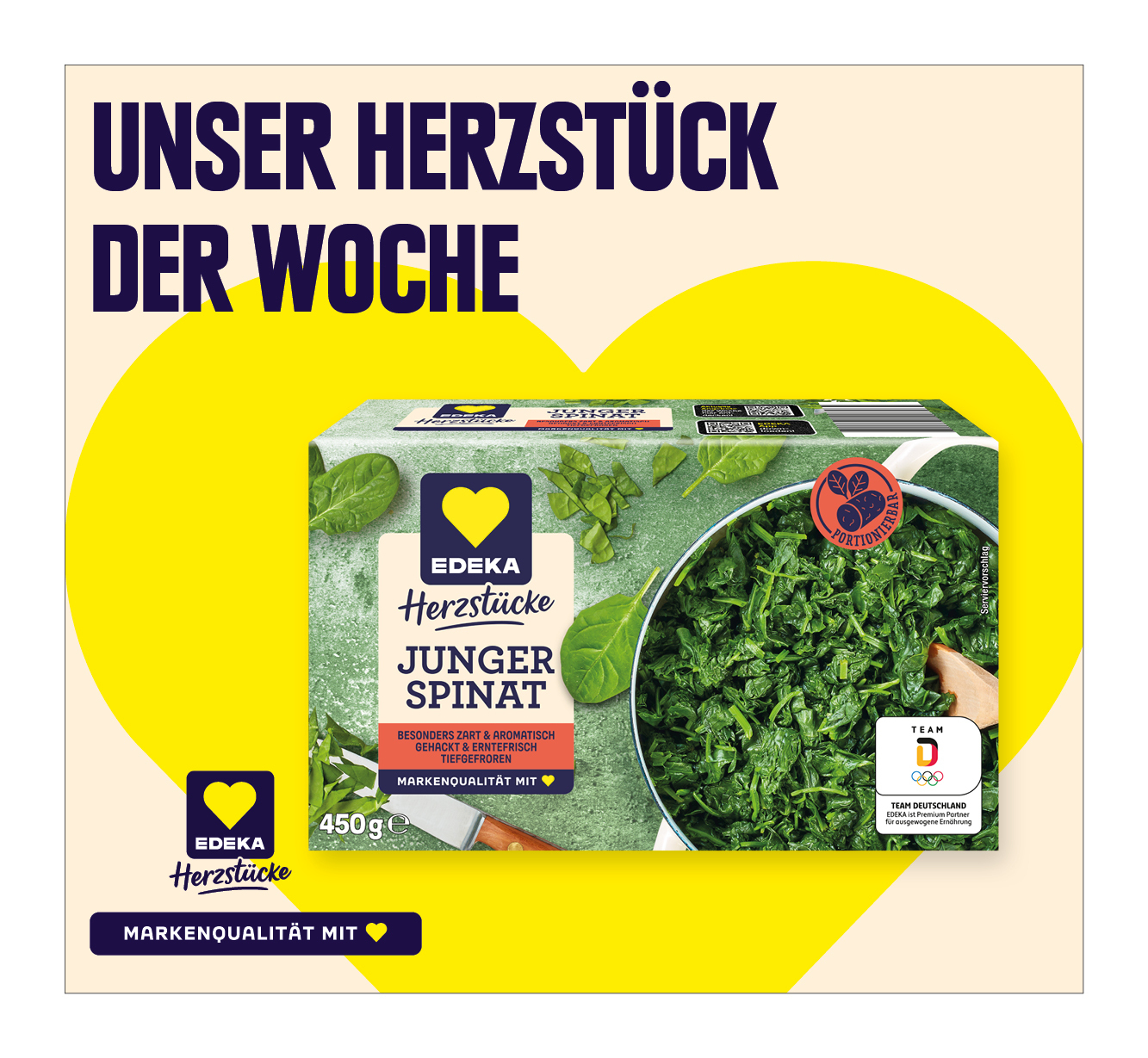 EDEKA Herzstücke<br />
Junger Spinat