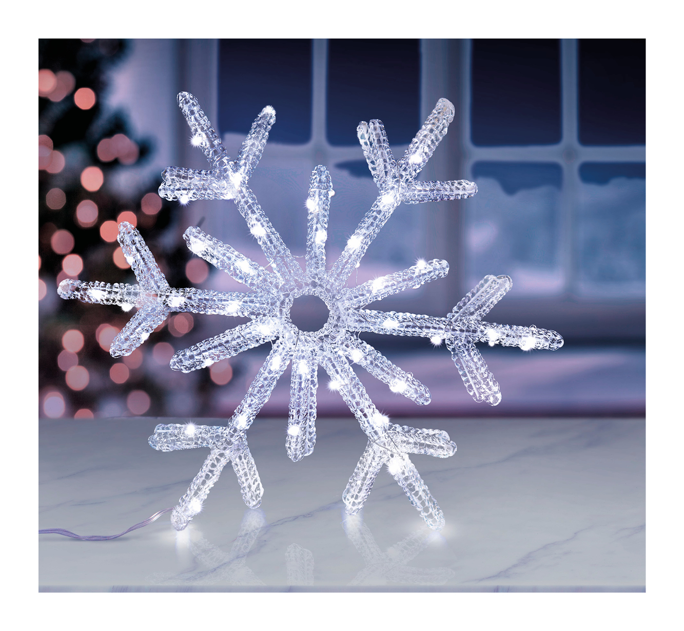 3D-LED-Stern oder -Schneeflocke