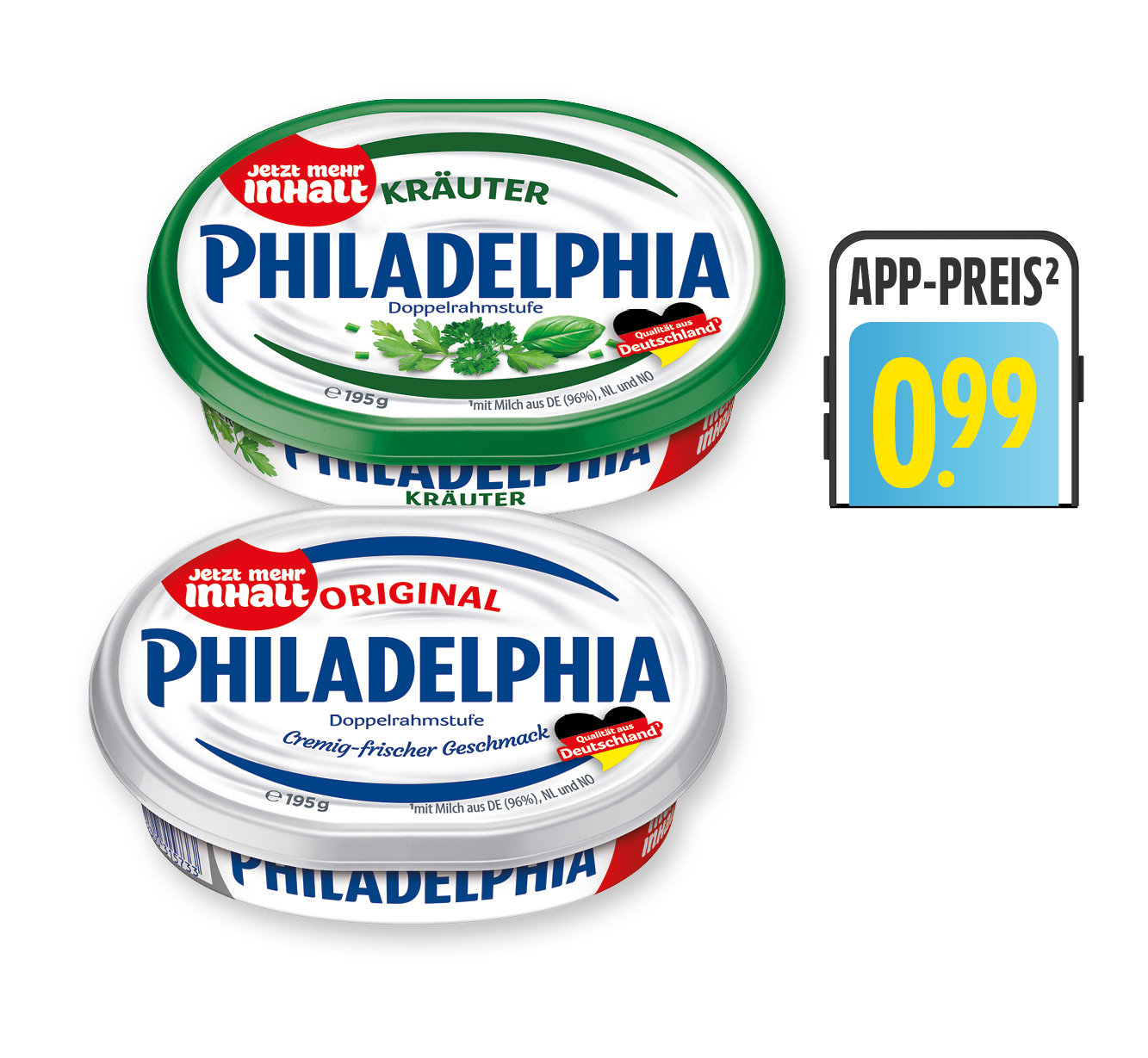 Philadelphia Frischkäse oder -zubereitung