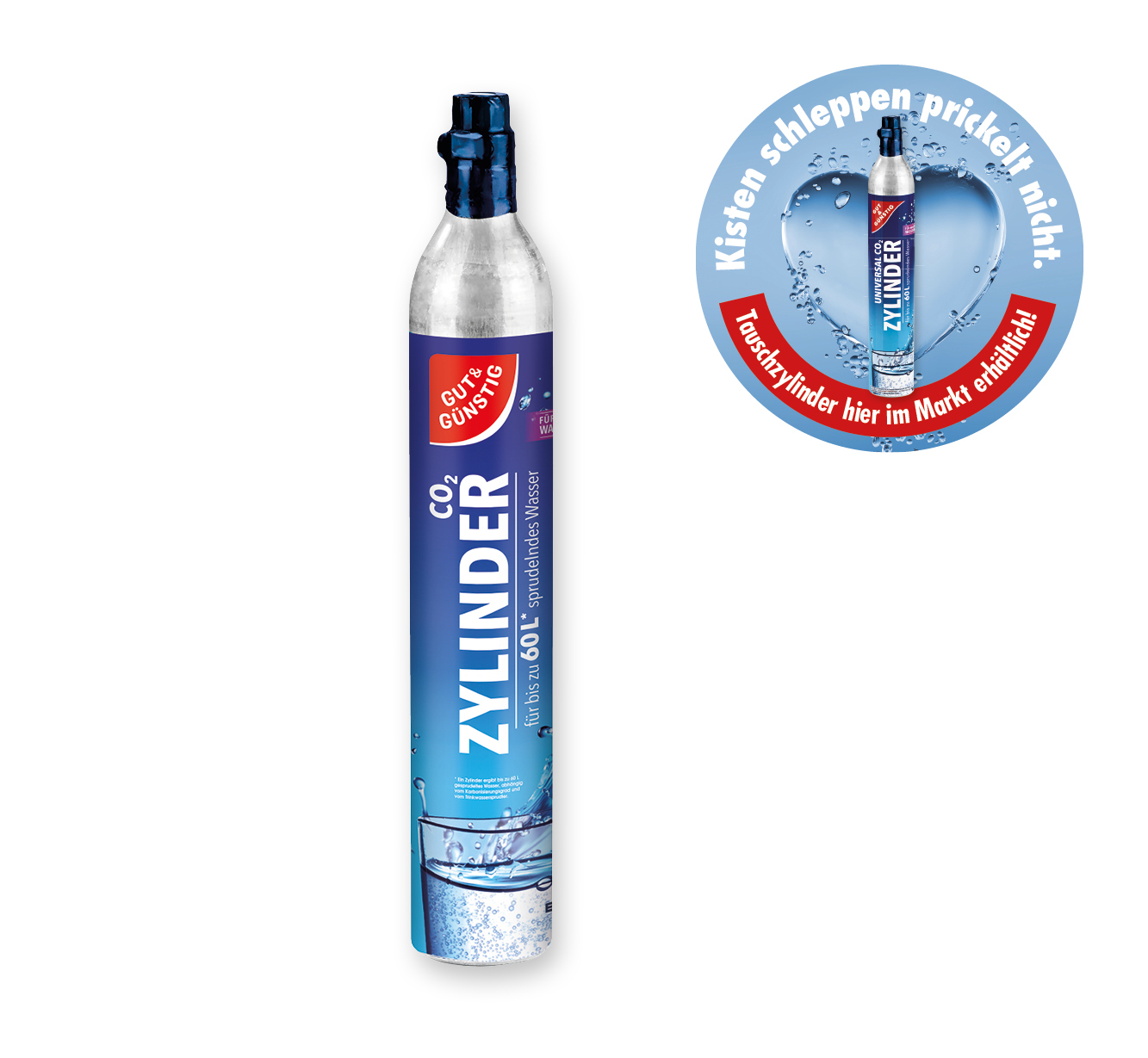Gut & Günstig <br />
Co₂-Tauschzylinder-Füllung