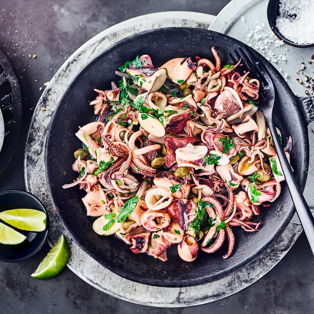 Baby Oktopus-Salat