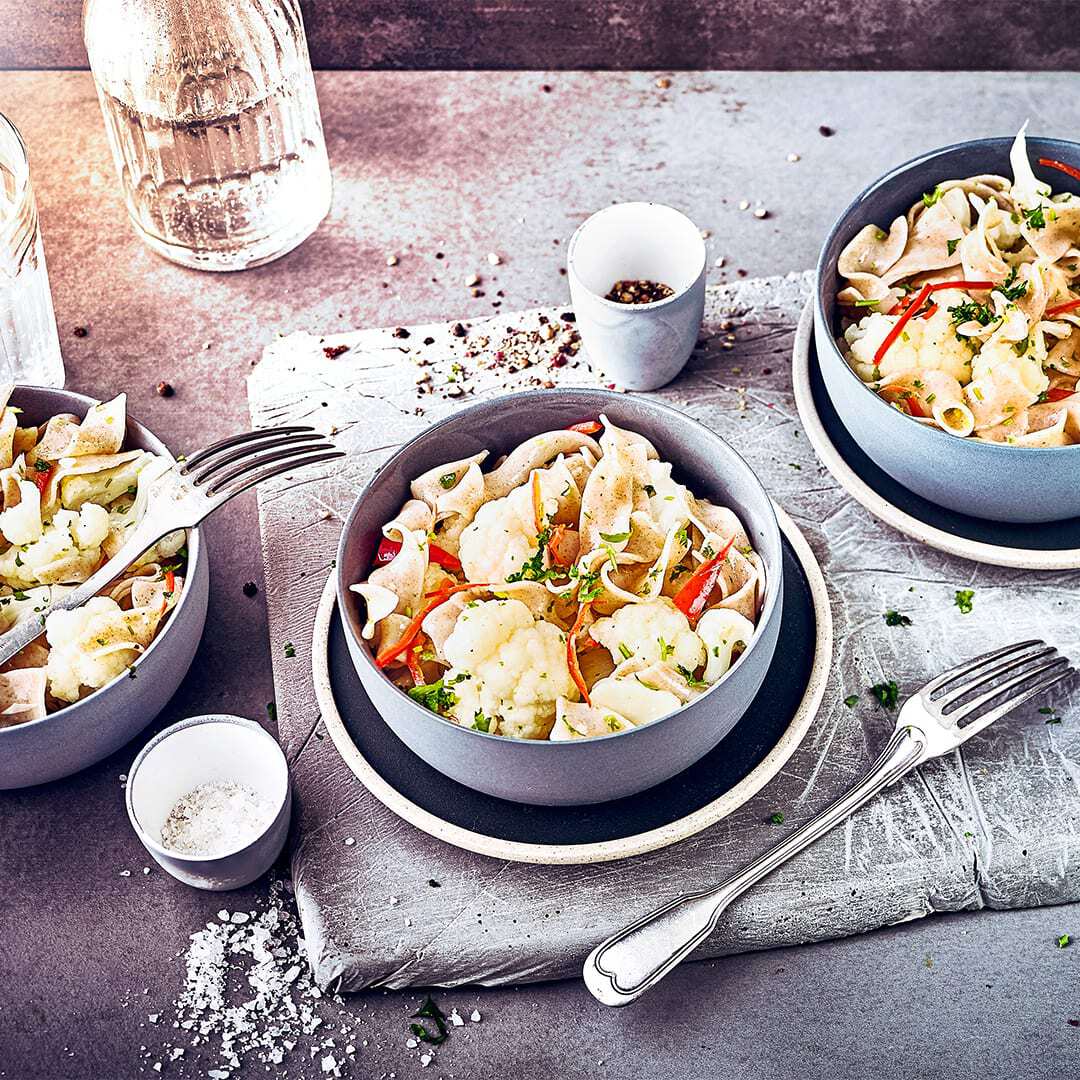 Blumenkohl-Pasta Aglio Olio