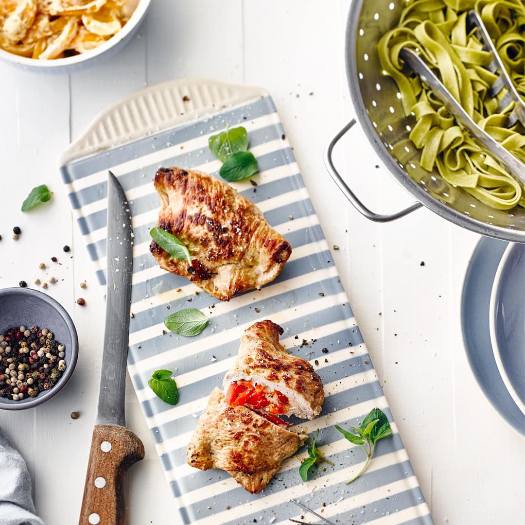 Cordon Bleu mit Pasta