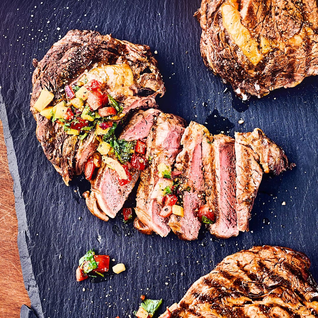 Entrecôte mit Mangosalat