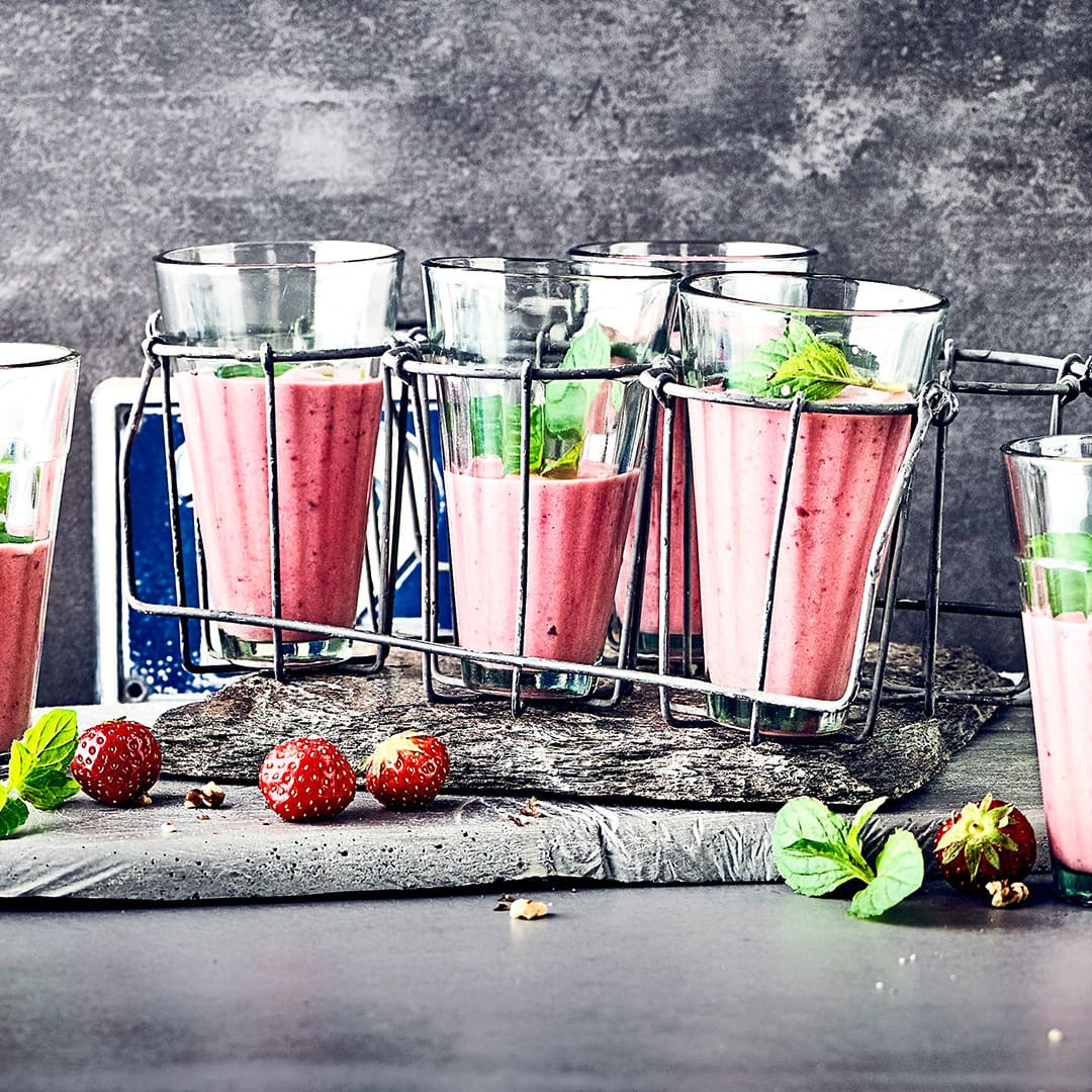 Erdbeer-Cranberry-Drink