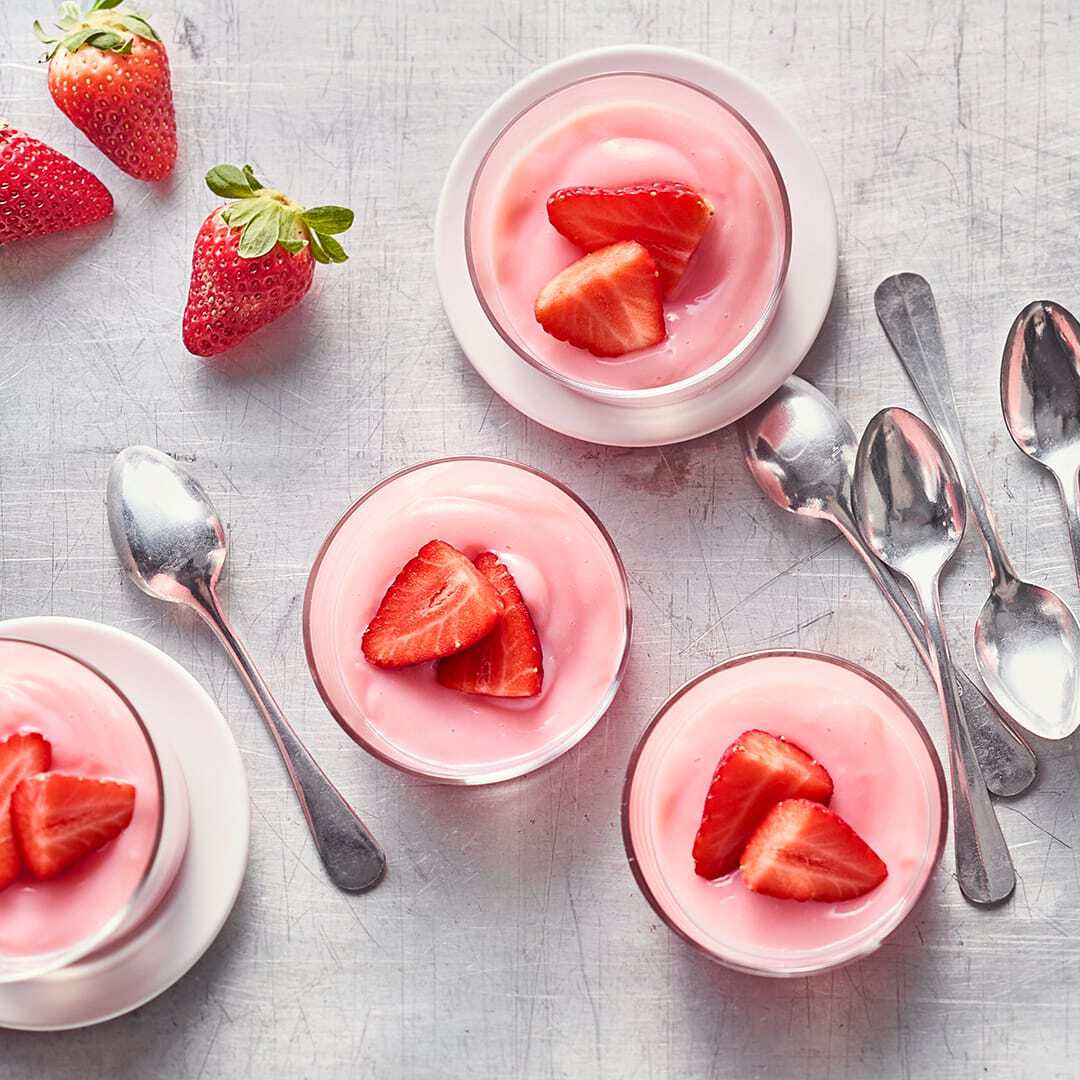 Erdbeerpudding