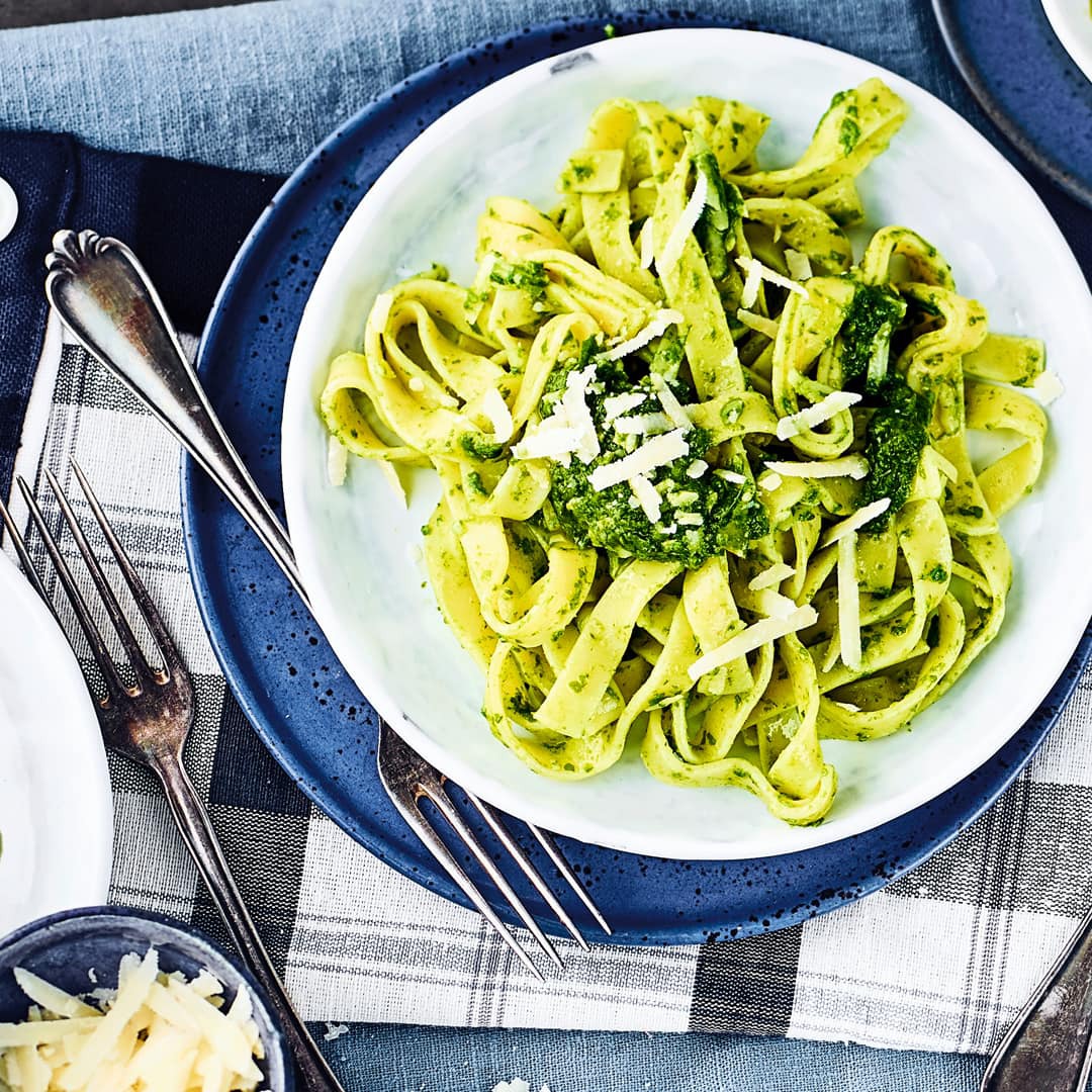 Fettuccine mit Bärlauchpesto