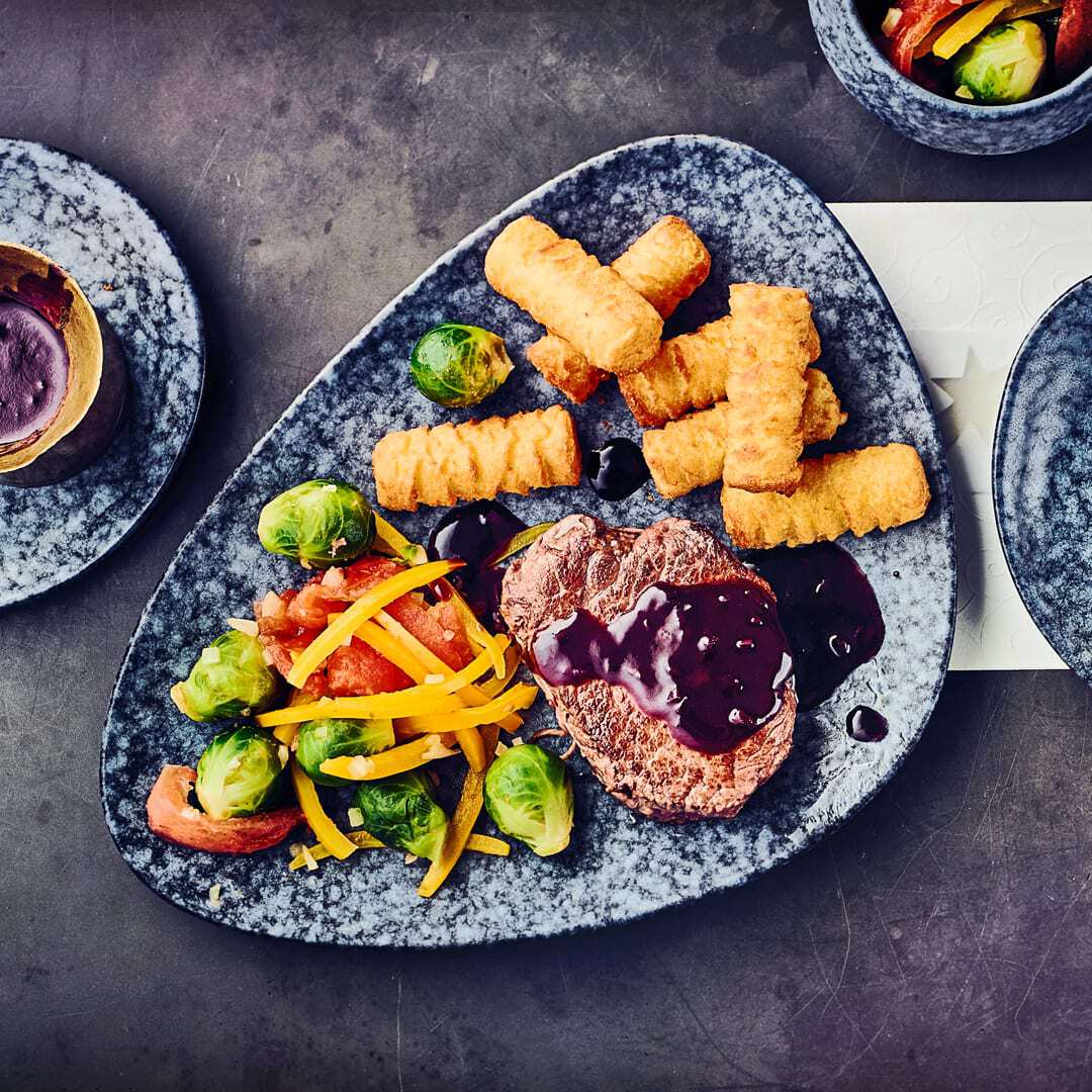Filetsteaks in Rotweinbutter