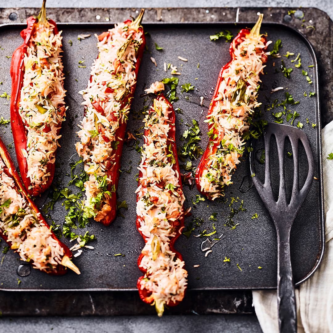 Gefüllte Paprika mit Lachs