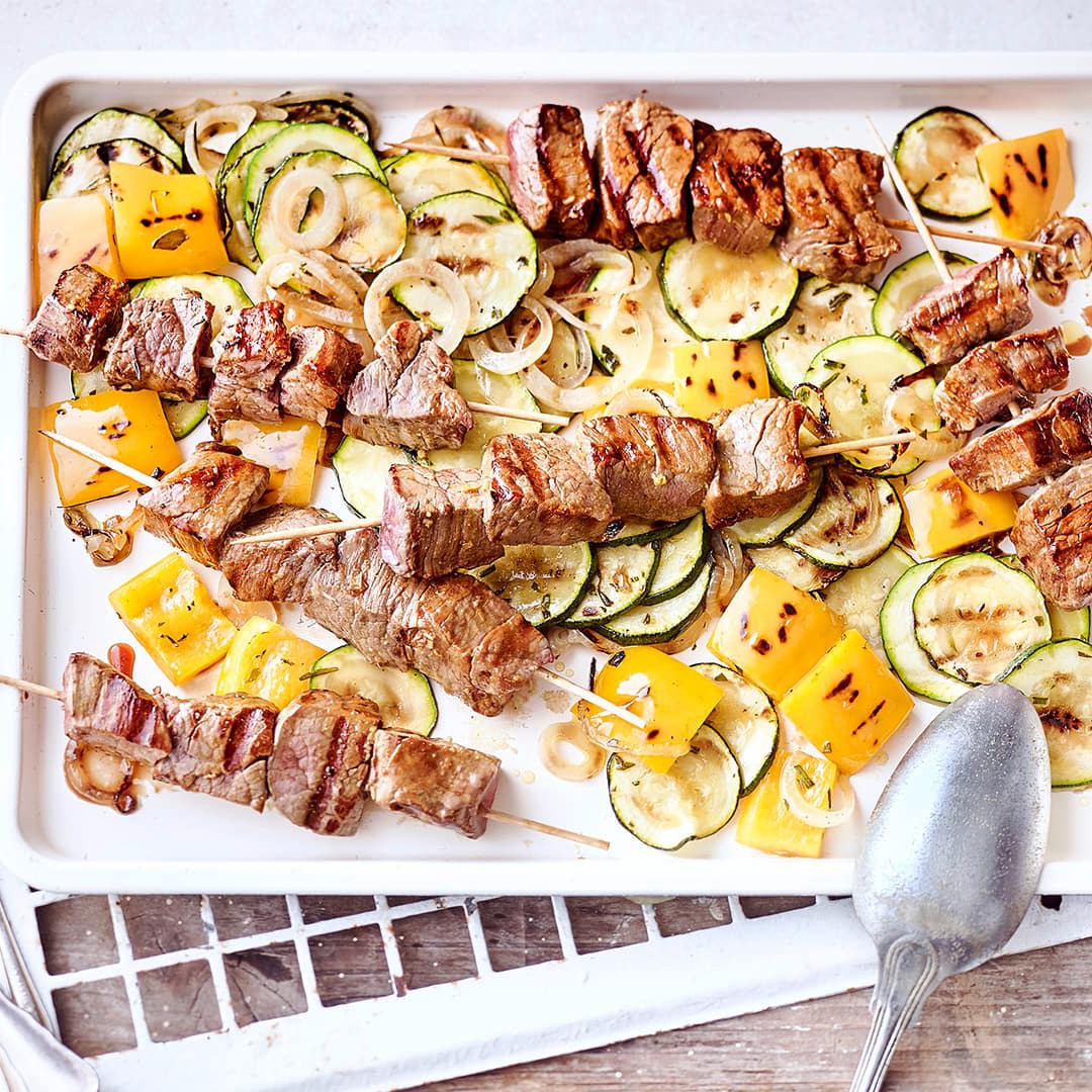 Gegrillte Filetspieße