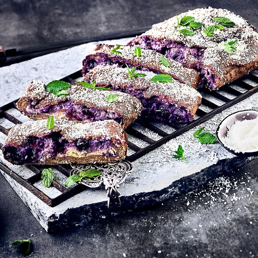 Heidelbeer-Strudel vegan