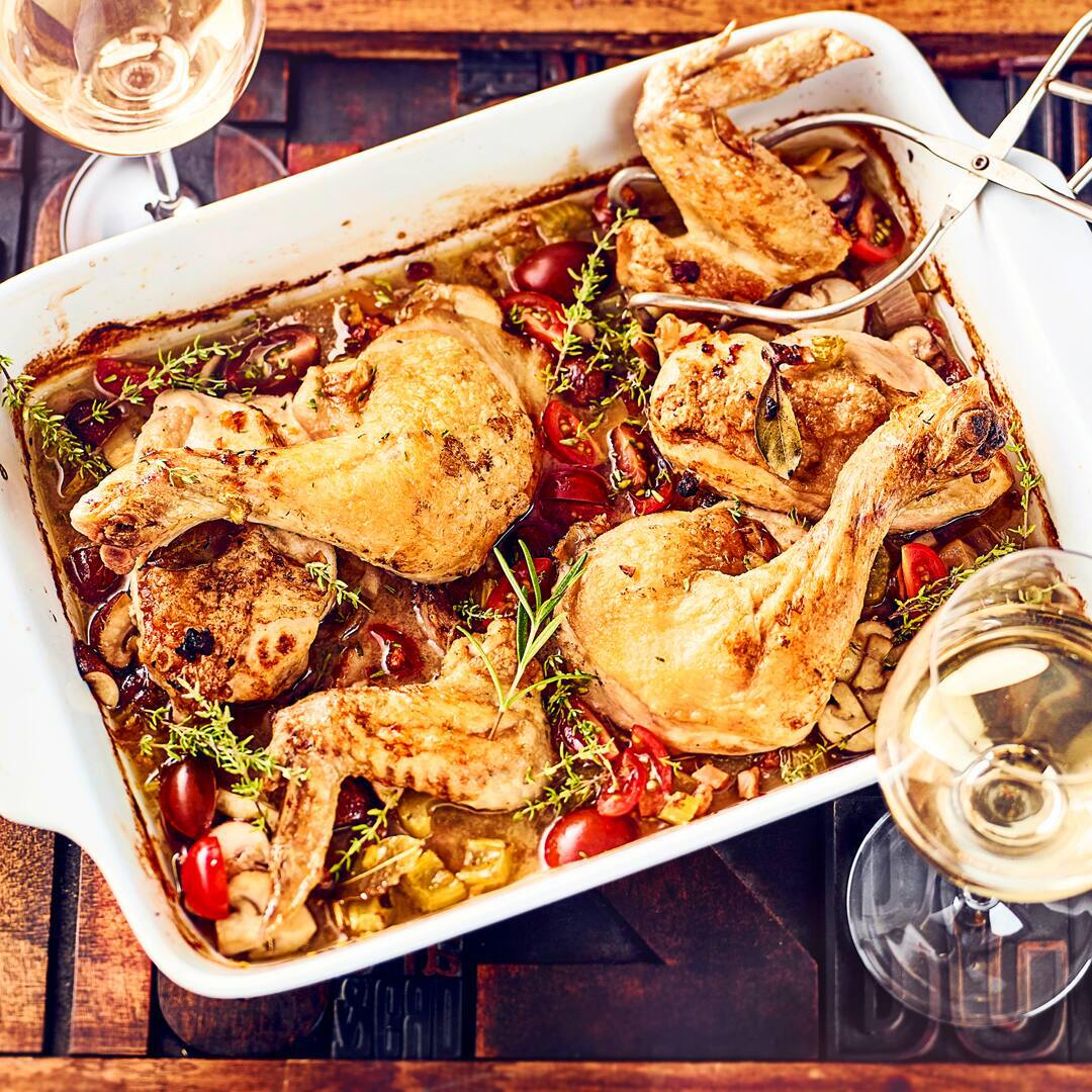 Huhn in Riesling