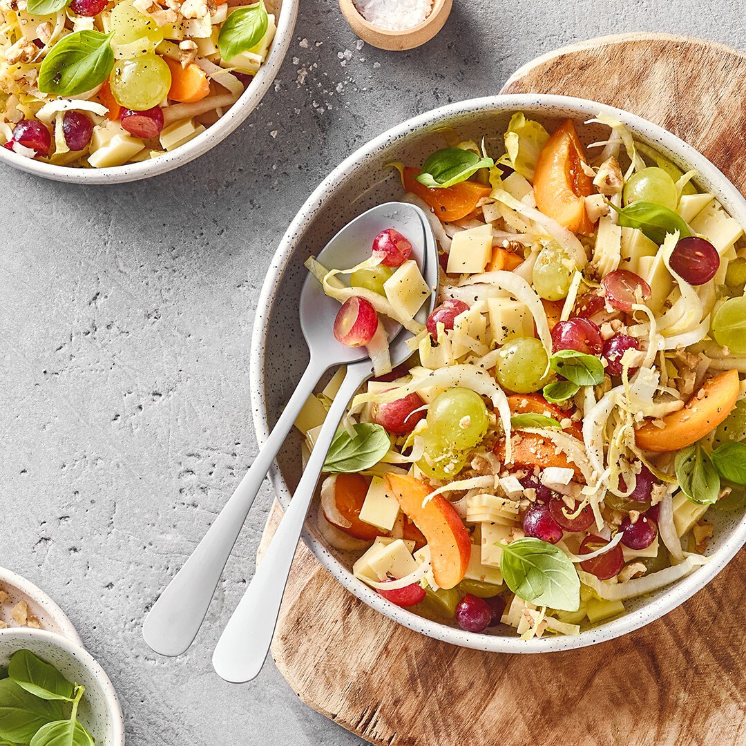 Käsesalat mit Trauben