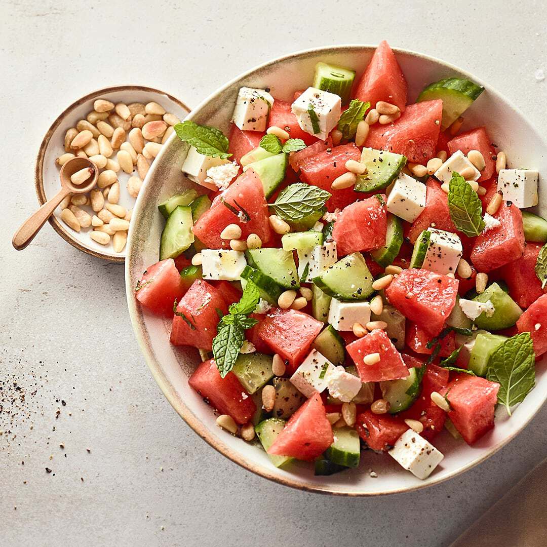 Melonensalat mit Feta