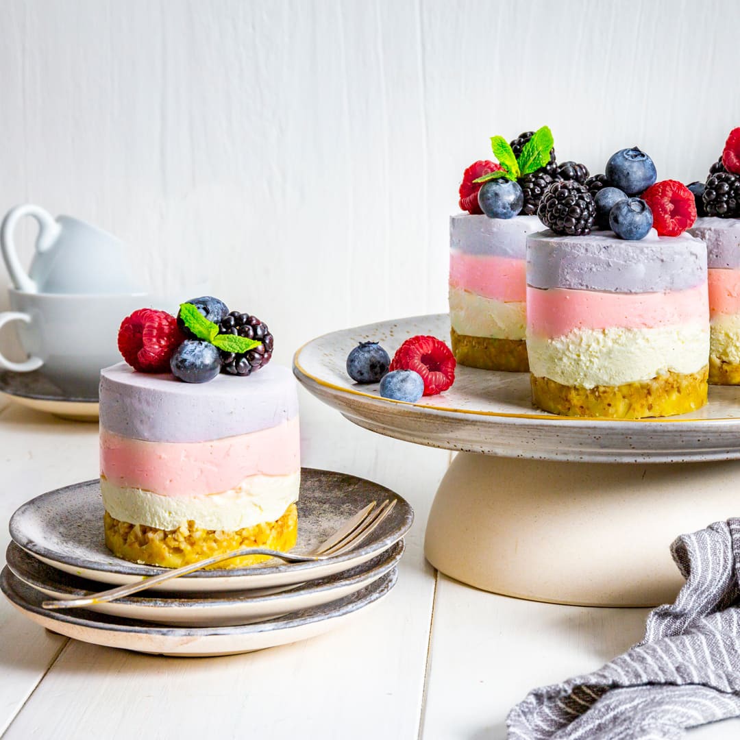 Ombré-Beeren-Cremetörtchen
