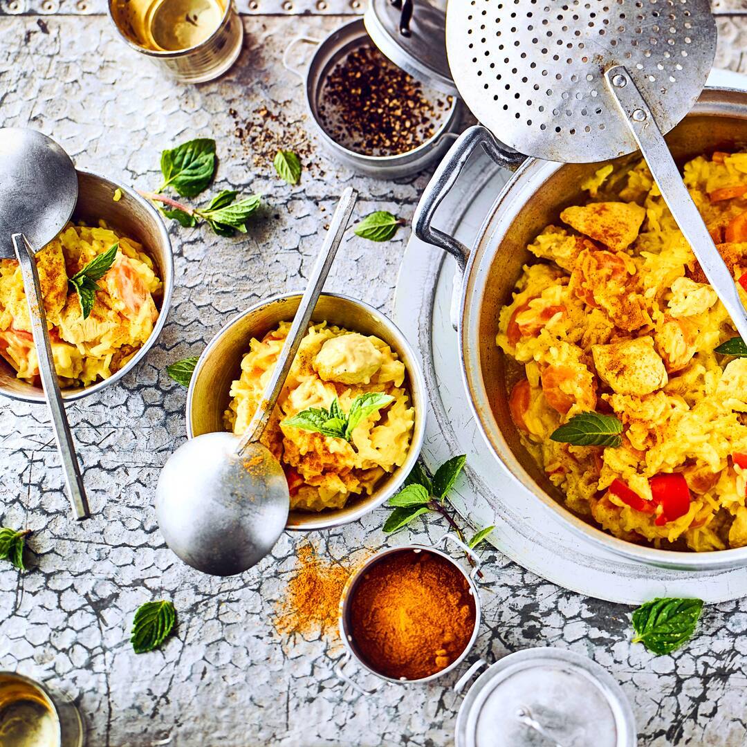 One Pot Reis mit Chicken Curry