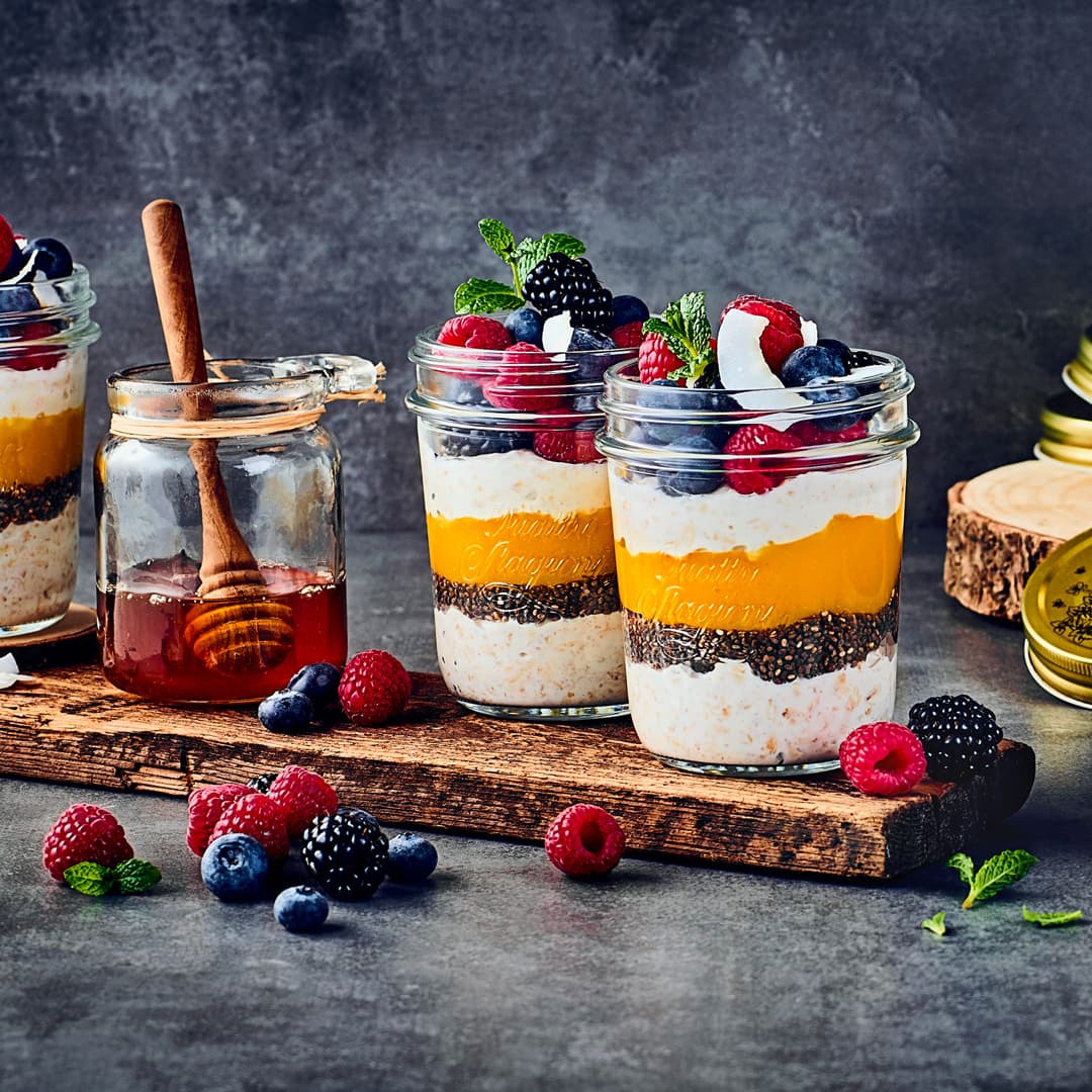 Overnight Oats mit Beeren