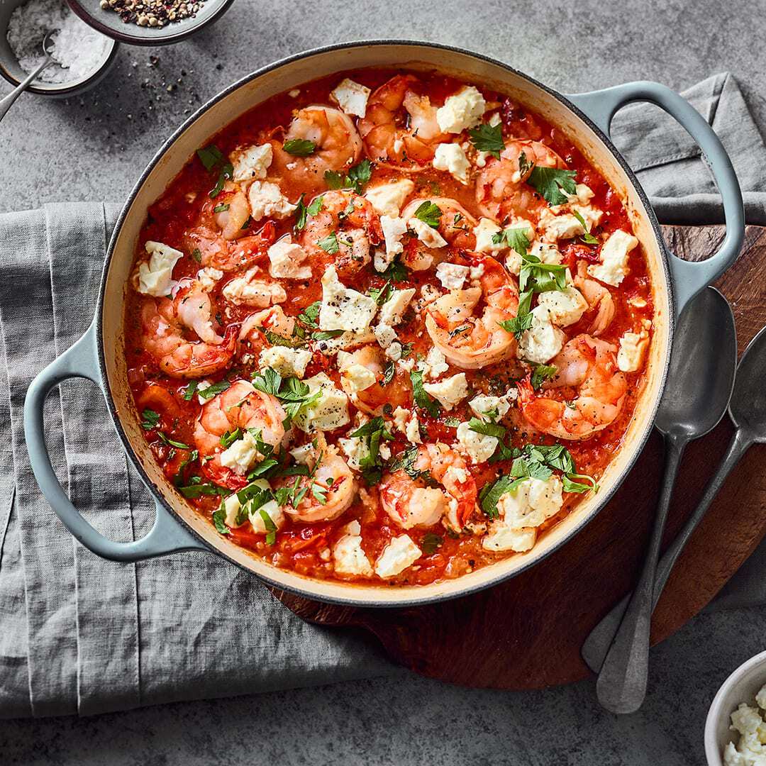 Shrimps Saganaki