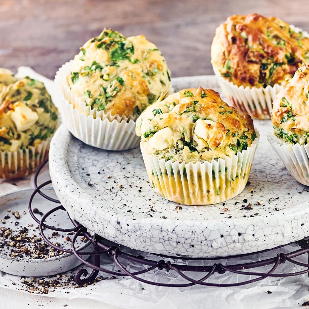 Spinat-Feta-Muffins