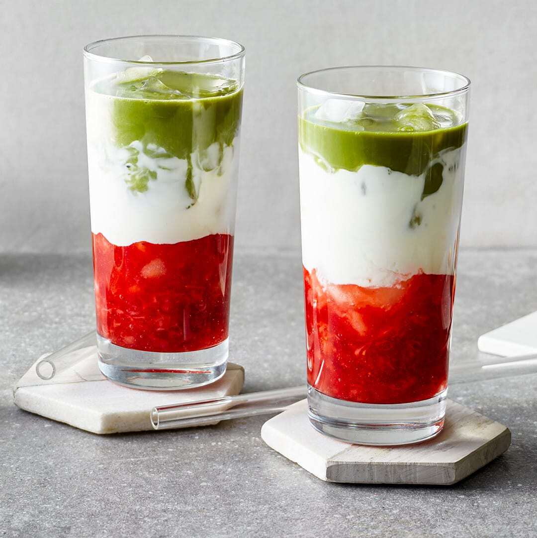 Strawberry Matcha Latte