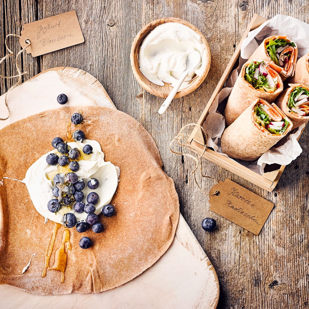Wraps herzhaft und süß