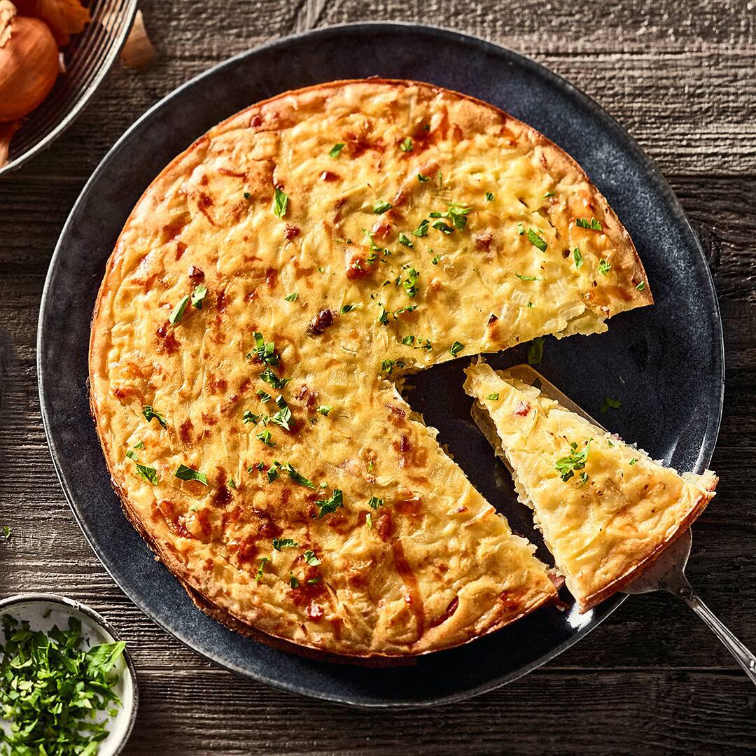 Zwiebelkuchen ohne Boden