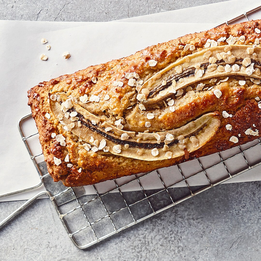 Bananenbrot mit Haferflocken