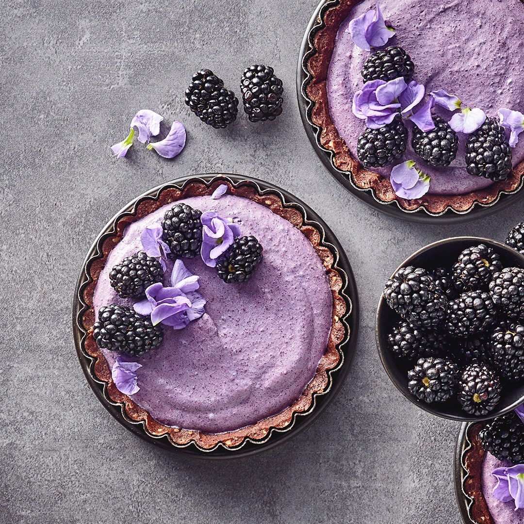 Brombeer-Joghurt-Tartelettes