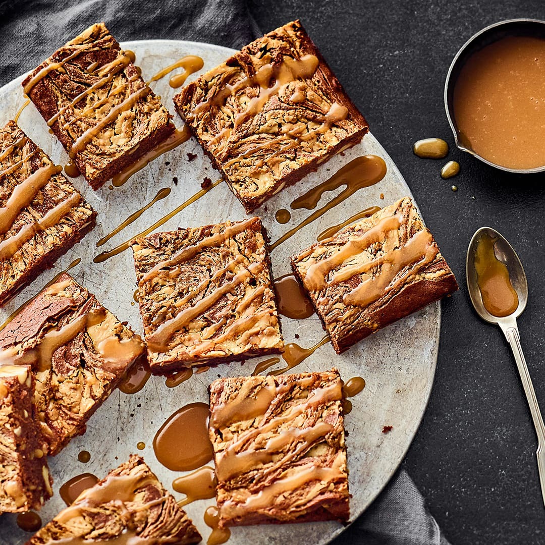 Cashewkuchen mit Karamell