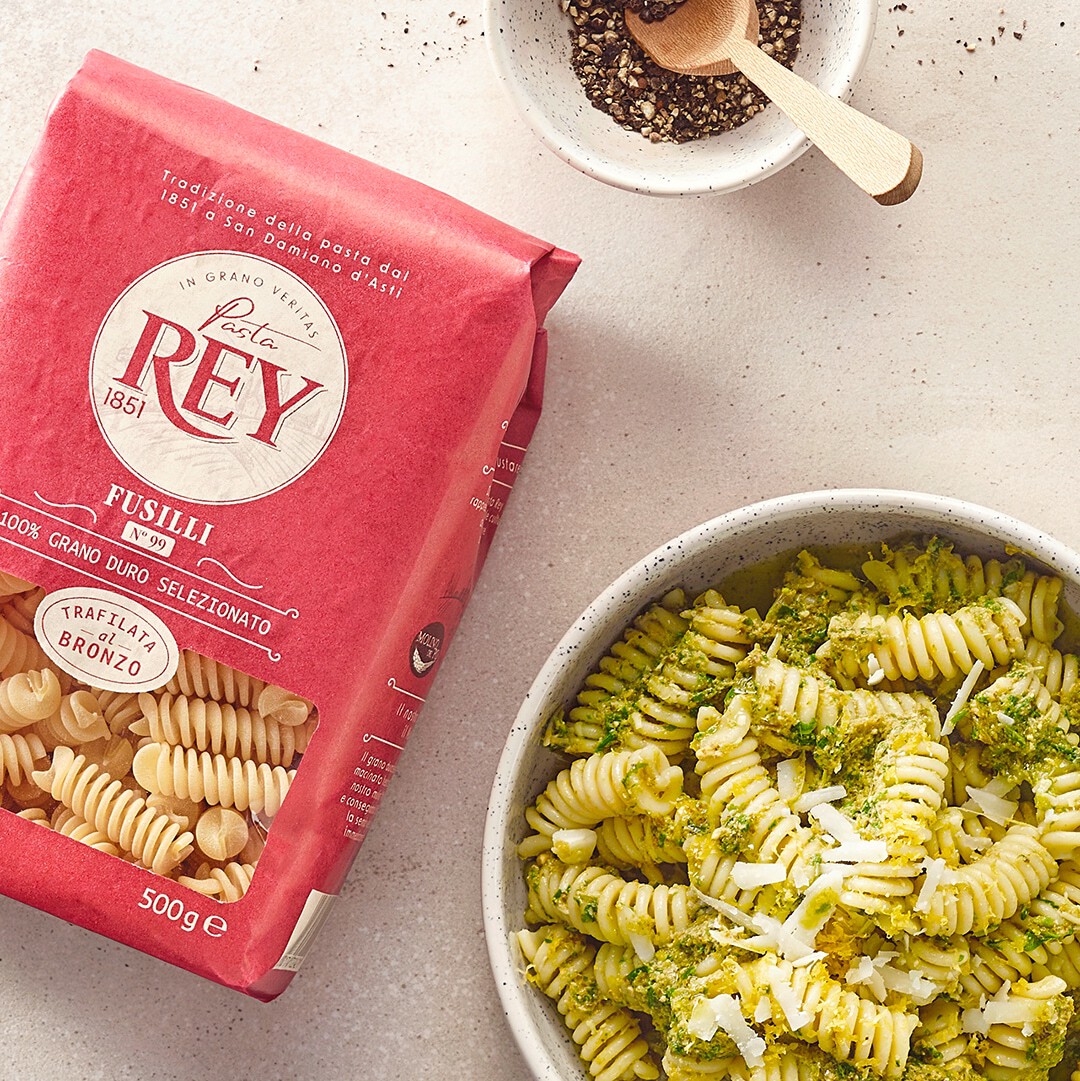 Fusilli al Pesto e Limone