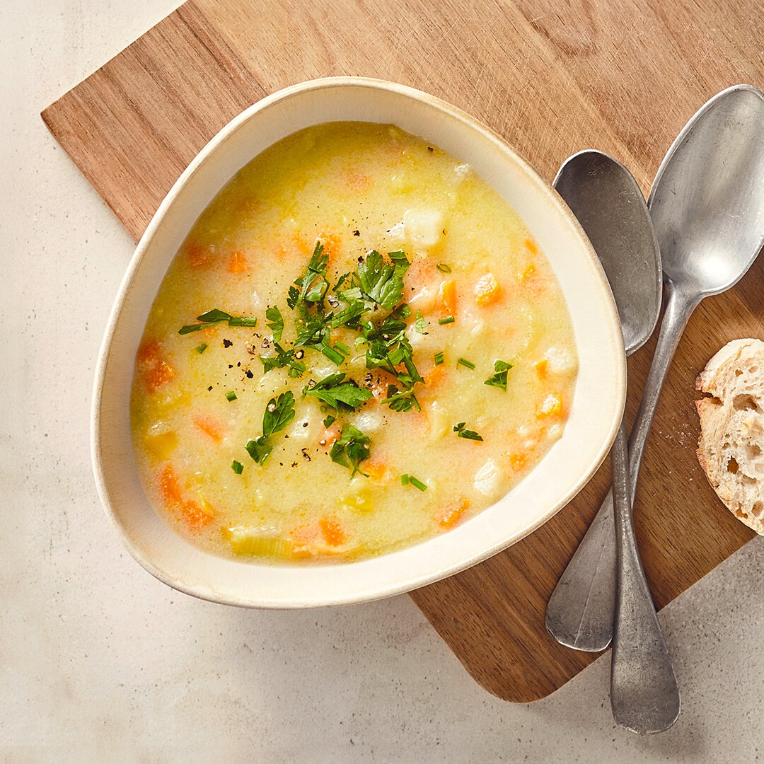 Gebrannte Grießsuppe