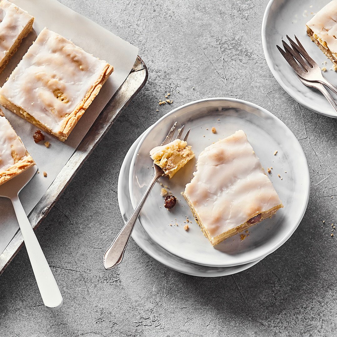 Gedeckter Apfelkuchen vom Blech